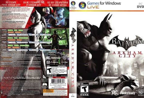 Batman Arkham City 2011 Pc Games Cd Labels Dvd