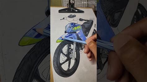 drawing motorcycle yamaha  zr yamaha zr drawing colourpencildrawing youtube