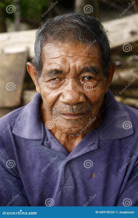 Portrait Of An Old Filipino Man Editorial Image