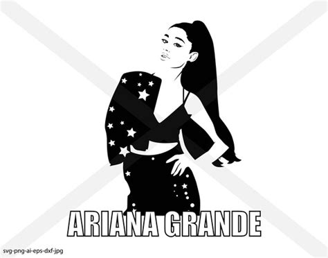 Ariana Grande Silhouette Stant Download Etsy