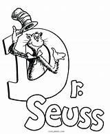 Seuss Coloring Dr Pages Hat Cat sketch template