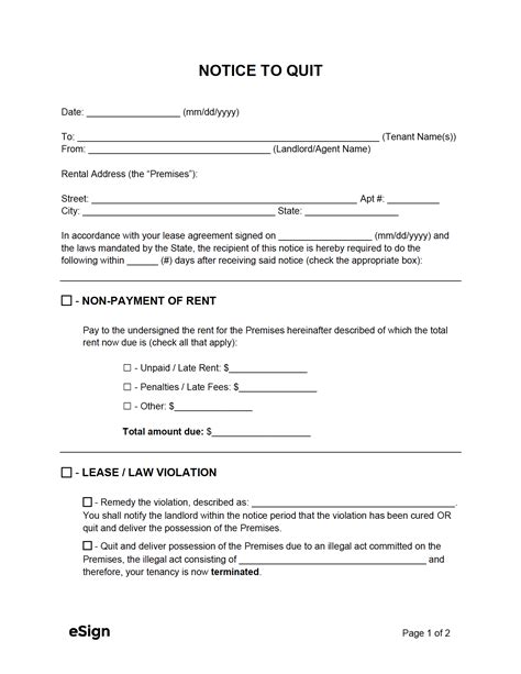 texas  day notice  quit form  payment  word eforms