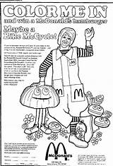 Coloring Mcdonalds Mcdonald Pages Book Ronald Contest Another Paper Newspapers Appeared 1976 September Template sketch template