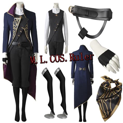 Hot Game Cosplay Dishonored 2 Emily Kaldwin Cosplay Costume Adult