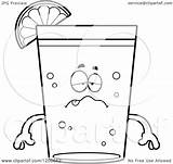 Drunk Sick Mascot Beer Wedge Lime Royalty Clipart Cory Thoman Vector Cartoon sketch template