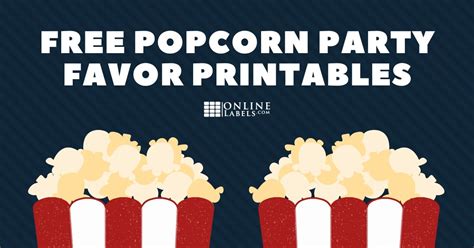 popcorn party favor label printables