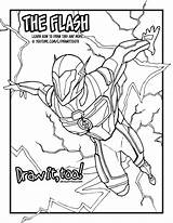 Flash Draw Injustice Coloring Easy Too Step sketch template