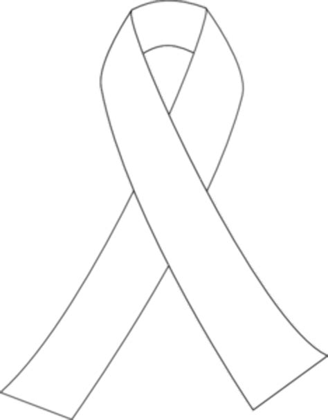 high quality cancer ribbon clipart outline transparent png