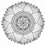 Erwachsene Sier Patroon Floral Ornamental Kleurende Volwassen Farbtonseite Svg Blumenmandala Dekorative Meditation sketch template