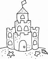 Castle Sand Coloring Clip Craft Sketchite sketch template