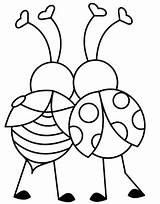 Coloring Pages Bug Printable Valentines Bugs Template Kids Shrinky Dink Patterns Cute Valentine Sympathy Clip Clipart Sheets Drawing Color Pattern sketch template