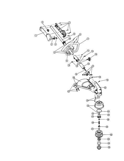 boom  trimmer diagram parts list  model tbss troybilt parts grass  trimmer parts