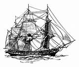 Coloring Ship Pirate 17th Frigate Century Color sketch template