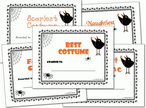 Best Costume Award Printable
