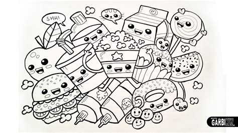 cute kawaii food coloring pages  coloring pages