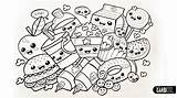 Coloring Kawaii Pages Food Cute Drawings Chibi Easy Drawing Graffiti Garbi Colorear Para Dancing Book Kw sketch template
