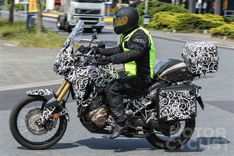 honda crfl adventure touring bike spied moto