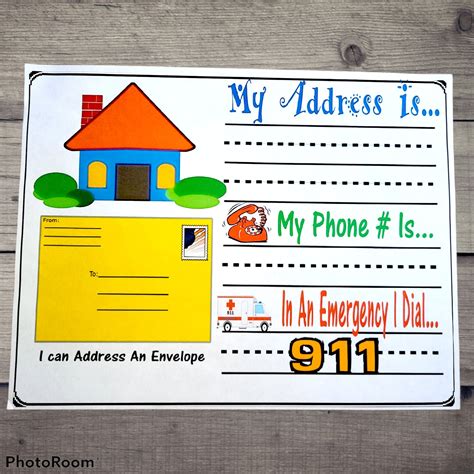 address address activity kid printable envelope etsy