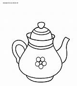 Coloring Teapot Entitlementtrap Vaisselle Théière Teapots sketch template