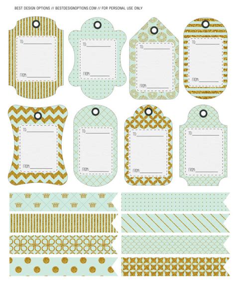 printable card designs  mint green  gold