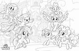 Coloring Pony Little Movie Pages Mane Six Youloveit sketch template