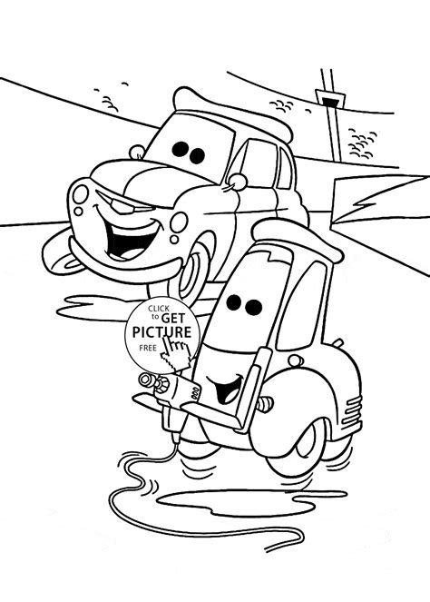 cars luigi  guido coloring page  kids disney coloring pages