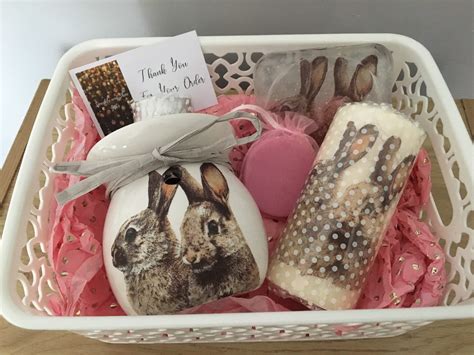 bunny rabbit gift set etsy uk