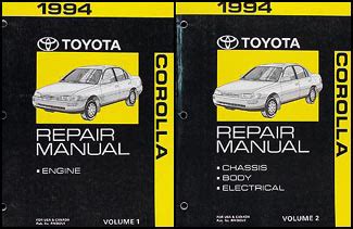 toyota corolla repair manual set original