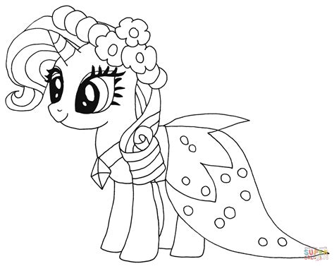 princess rarity    pony coloring page   pony