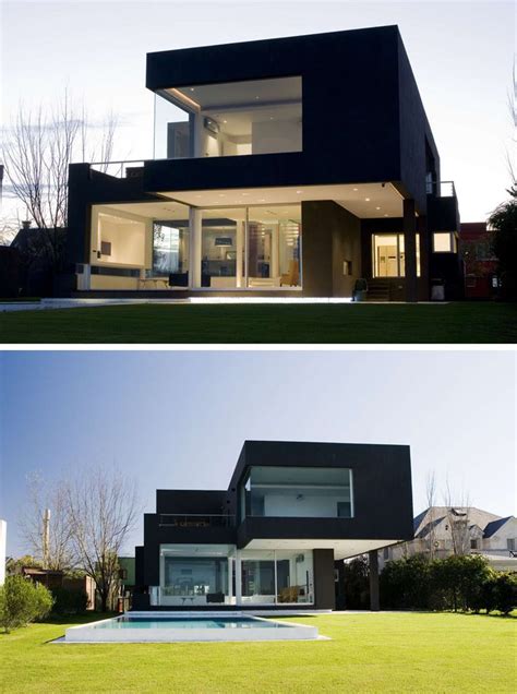 black house exterior design  pure darkness