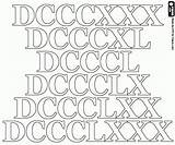 Roman Numerals sketch template