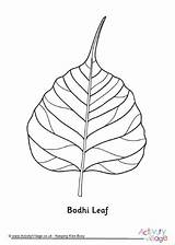 Bodhi Leaf Colouring Vesak Activity sketch template