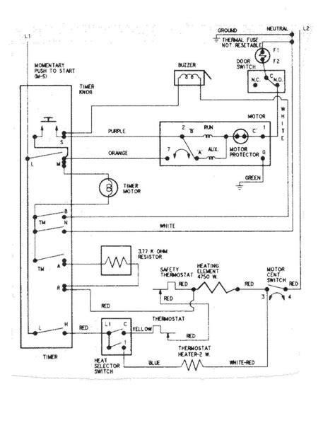 dryer wiring size switch diagram