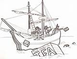 Boston Coloring Tea Party Drawings Sketch Pages Drawing Clipart Ship Kids Coloringhome Clip Sketches Print Comments Revolution American Library Harbor sketch template