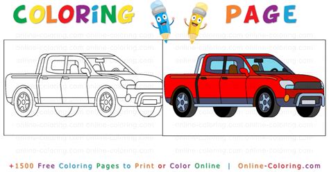 red pickup truck   coloring page