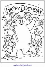 Frosty Coloring Snowman Pages Printable Book Birthday Kids Christmas Happy Color Sheets Blank Print Cartoon Children Part Adult Friends Fun sketch template