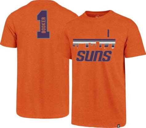 47 Men S Phoenix Suns Devin Booker 1 Orange Club T Shirt