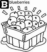 Coloring Blueberries Pages Blueberry Carton Kids Kidprintables Return Main Food sketch template