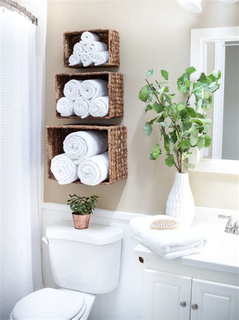 small bathroom  wall shelves storage ideas apartment therapy