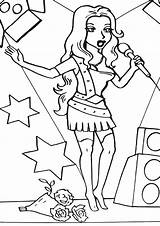 Singer Coloring Pages sketch template