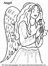 Coloring Books Angel sketch template