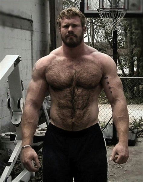 beefy muscular shirtless hairy guys muscle bear scruffy face alpha male male physique