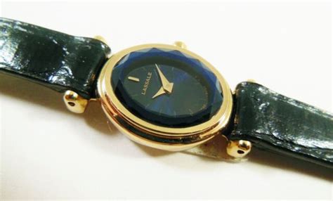 Lassale By Seiko Gold Tone Metal 1f20 2h50 Calfskin Sample Watch Non