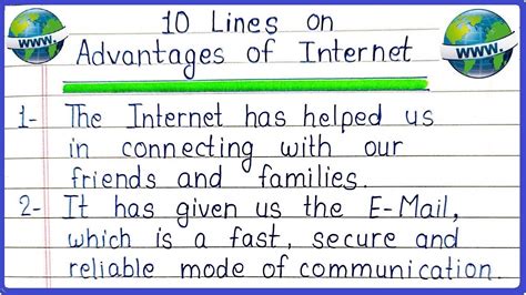 lines essay  advantages  internet advantages  internet essay