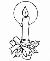 Coloring Christmas Holly Candle Halo Candles Pages sketch template
