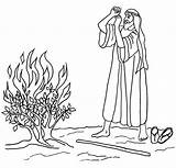 Moses Burning Bestcoloringpagesforkids Dornbusch Parting Coloringme Brennende Webstockreview sketch template