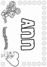 Ann Cora Noel Mina Coloring Pages Name Color Names Hellokids Print Colouring Sheets sketch template
