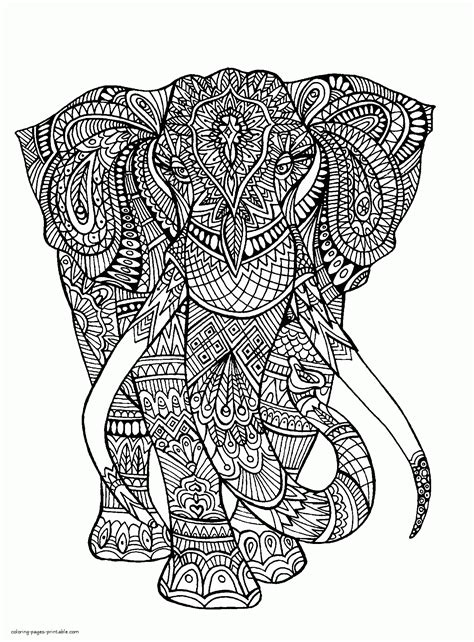 coloring pages hard animals