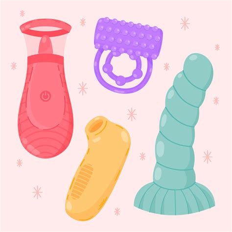 Premium Vector Hand Drawn Sex Toys Element Collection