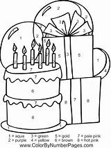 Birthday Number Color Coloring Pages Birthdays Sparad sketch template